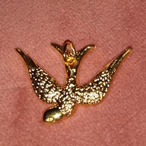 Gold Flying Bird Charm for Necklace or Bracelet Small Swallow Pendant Birds